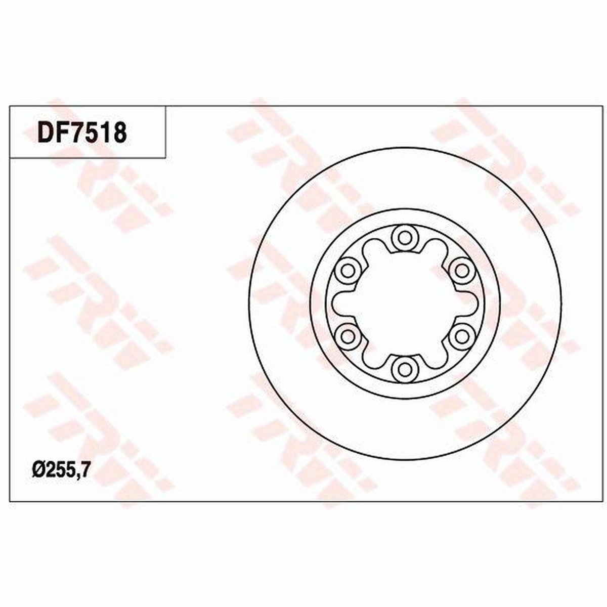 TRW Brake Rotor 255.5mm Front DF7518S