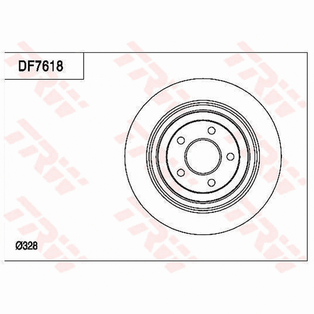 TRW Brake Rotor Rear DF7618S