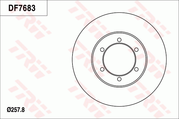 TRW Brake Rotor Pair 258mm Front DF7683S