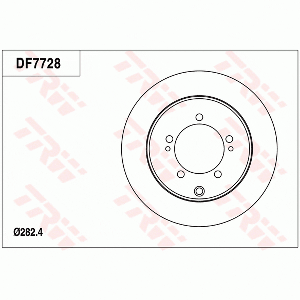TRW Brake Rotor Single 284mm Rear DF7728S