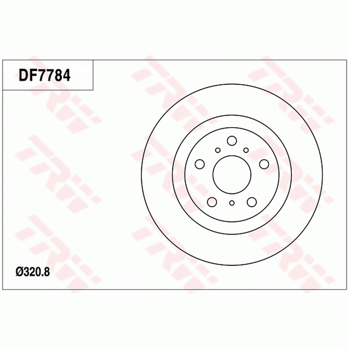 TRW Brake Rotor 321mm Front DF7784S