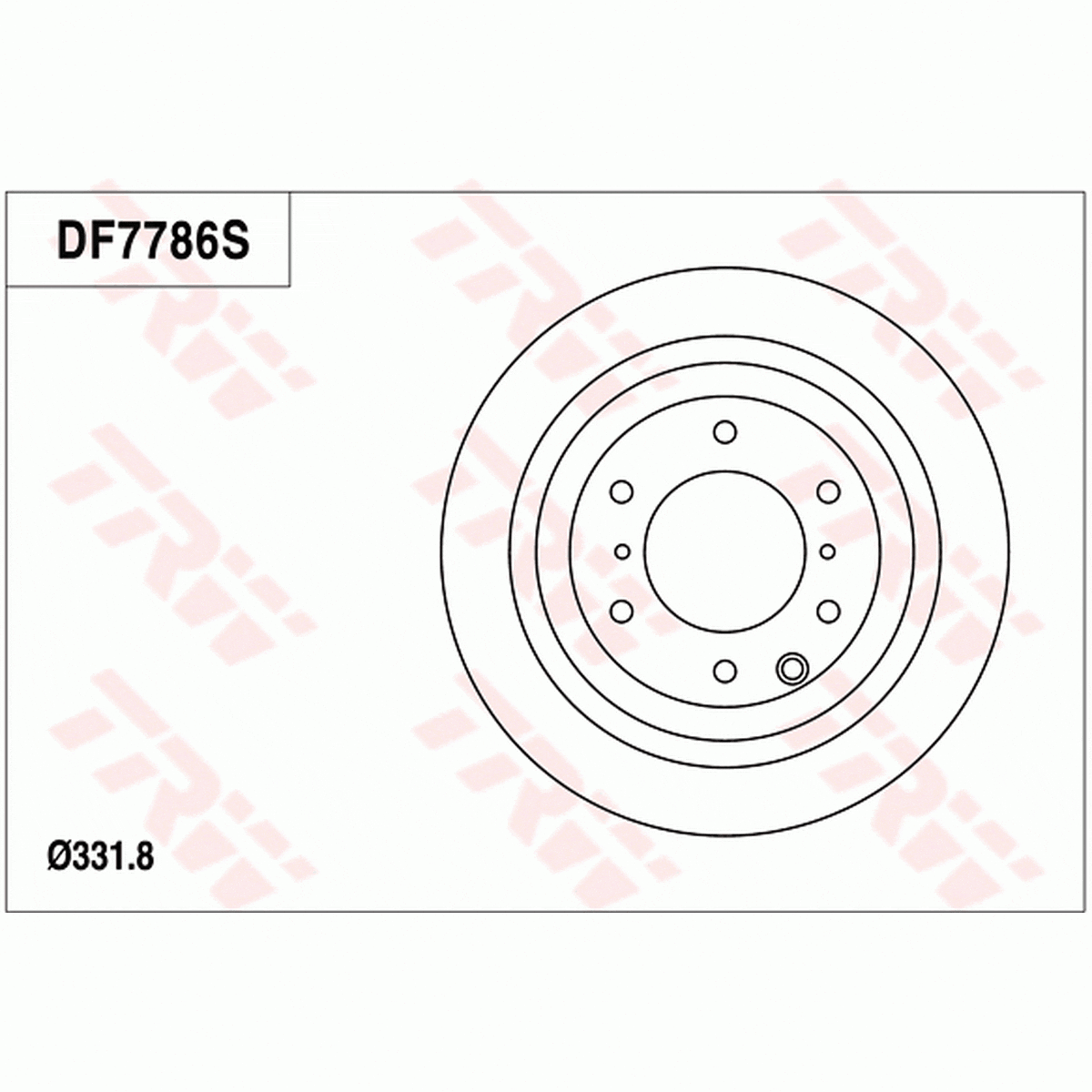 TRW Brake Rotor Single 332mm Rear DF7786S