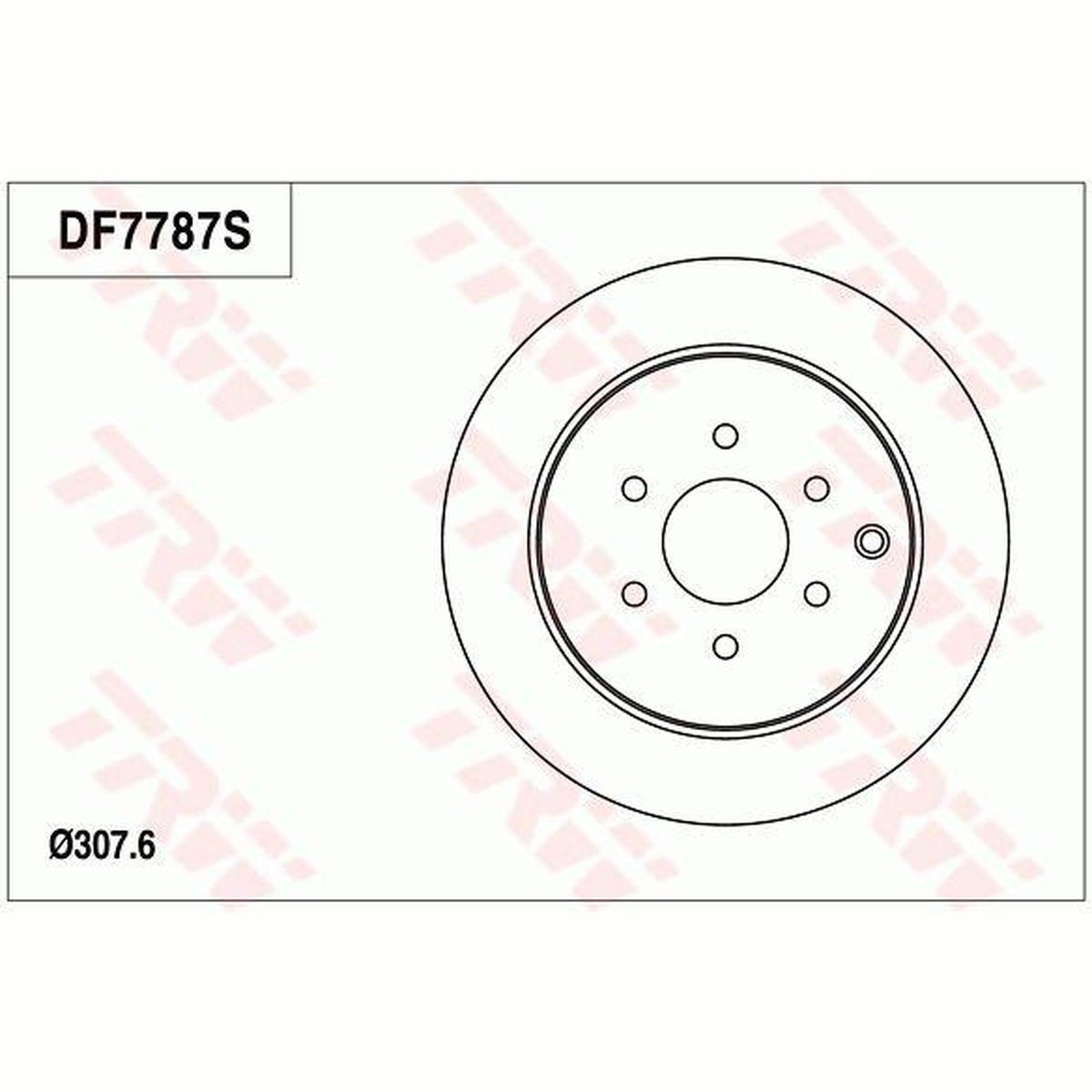 TRW Brake Rotor 307.74mm Rear DF7787S