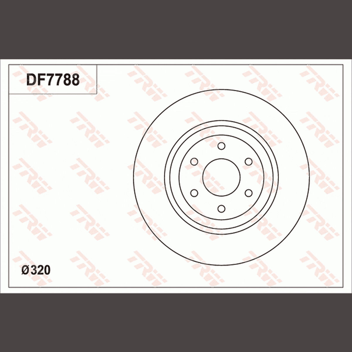 TRW Brake Rotor 320mm Front DF7788S