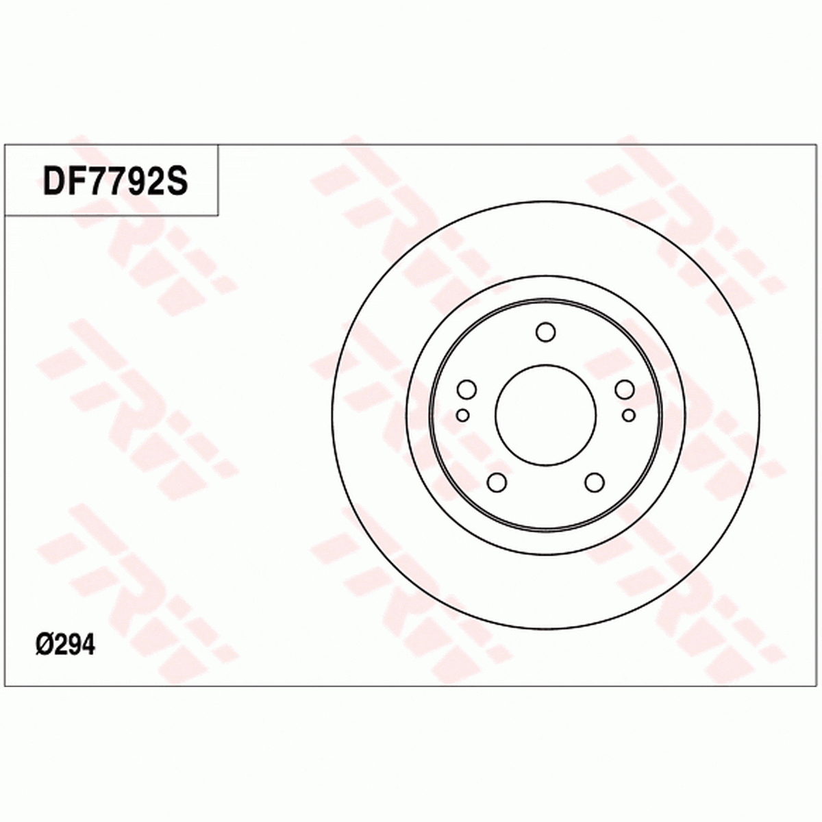 TRW Brake Rotor Single 294mm Front DF7792S