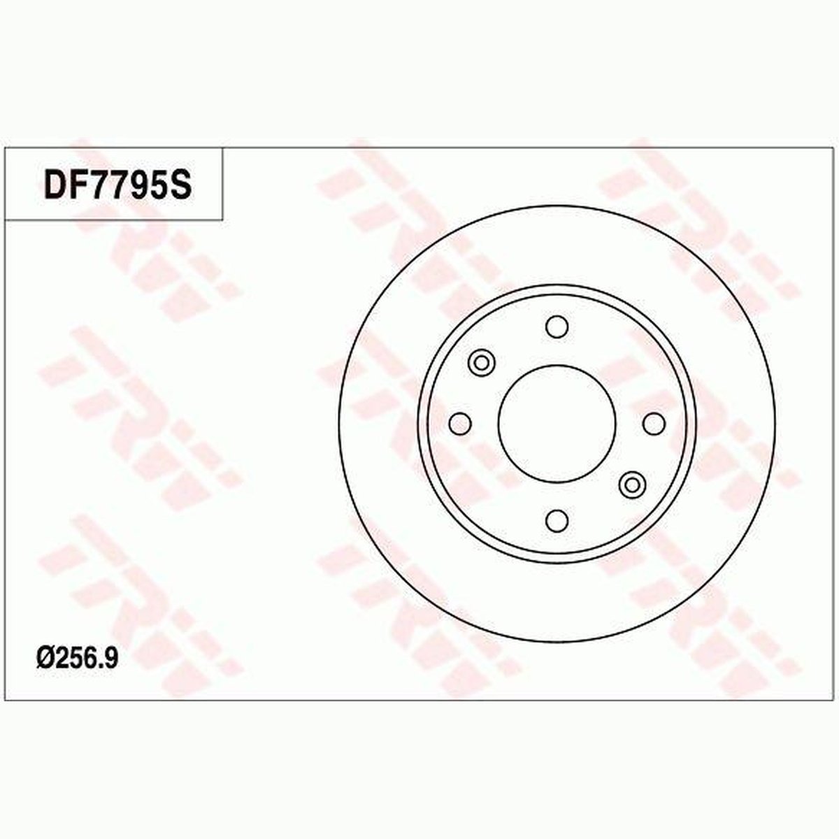 TRW Brake Rotor 256.9mm Front DF7795S