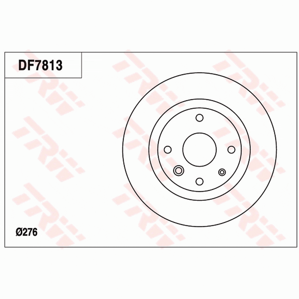 TRW Brake Rotor Single 276mm Rear DF7813S