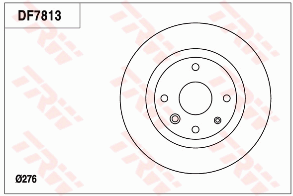 TRW Brake Rotor Pair 276mm Rear DF7813S