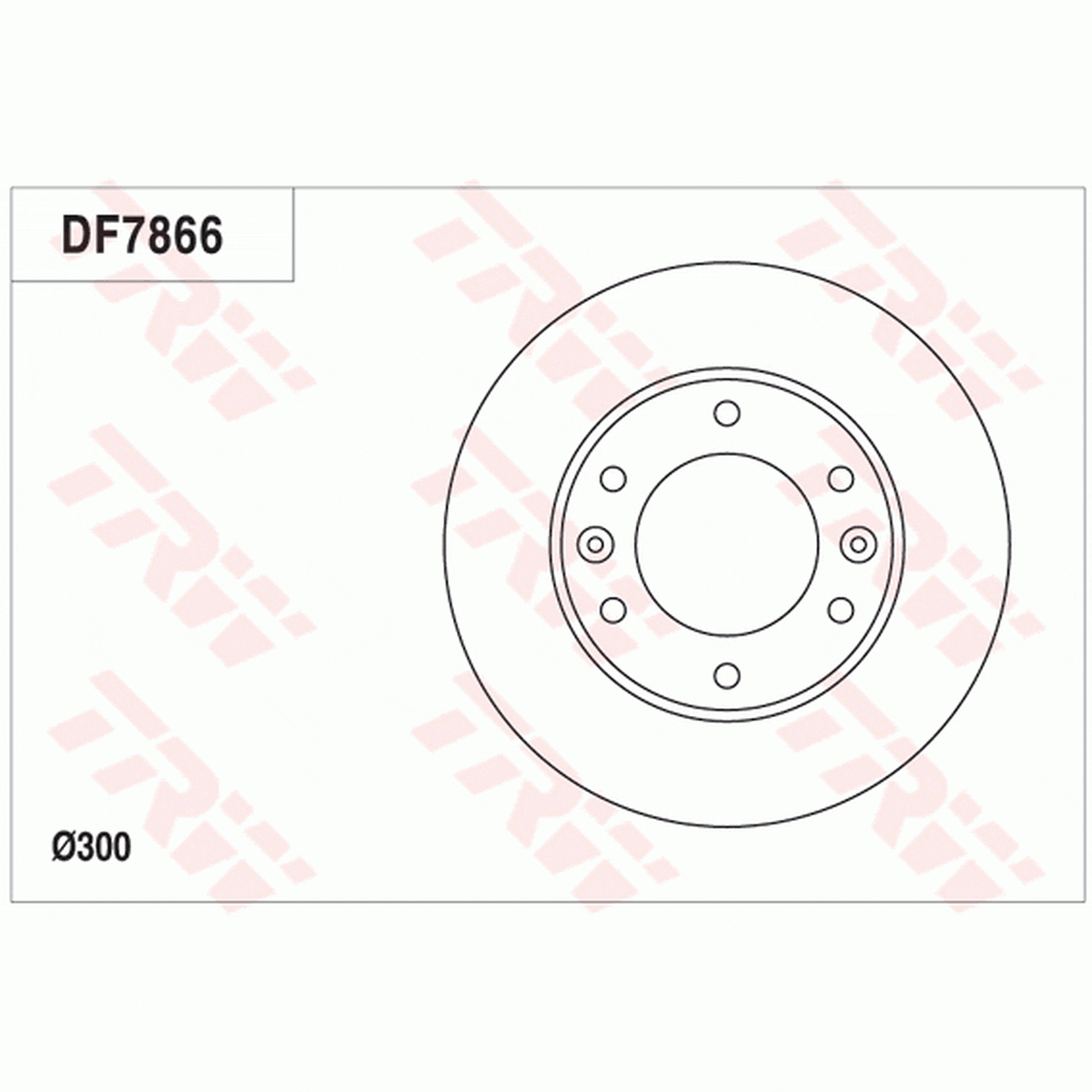 TRW Brake Rotor 300mm Front DF7866S