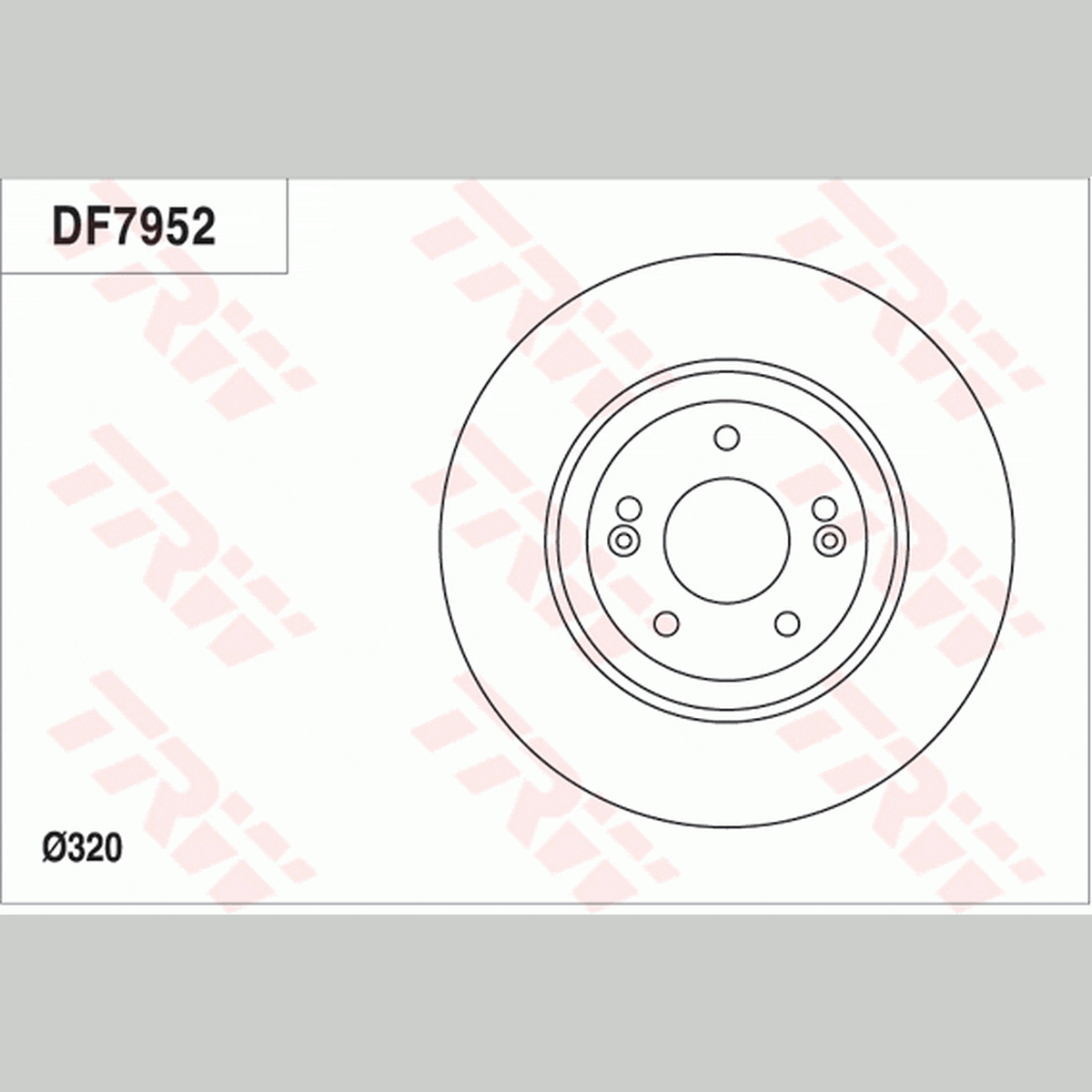 TRW Brake Rotor Pair 320mm Front DF7952S