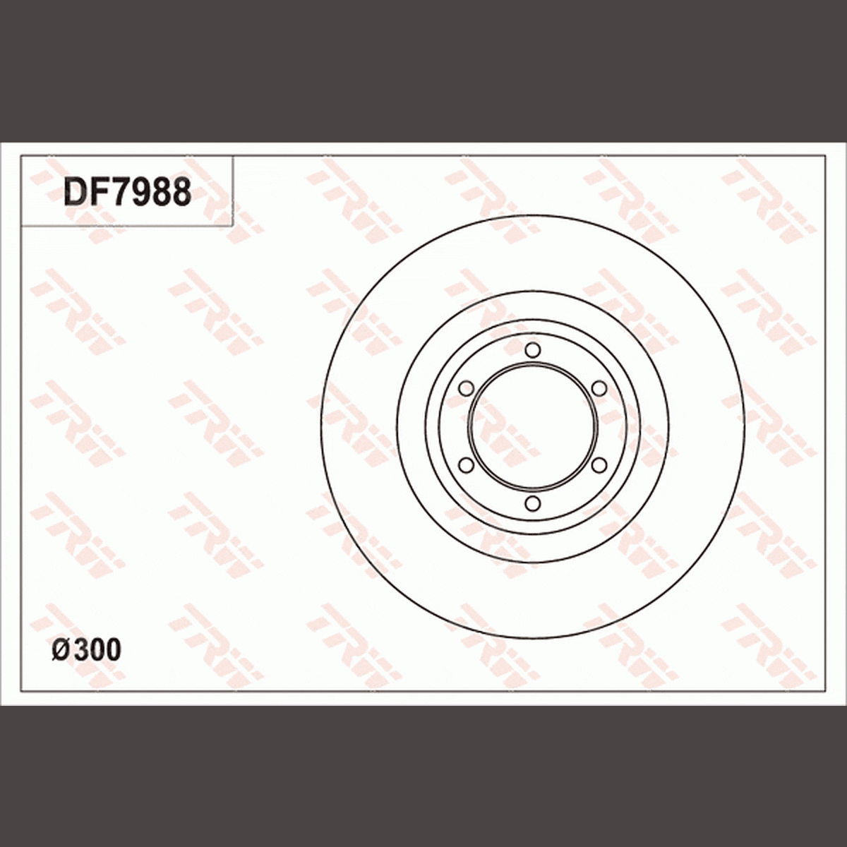 TRW Brake Rotor 300mm Front DF7988S