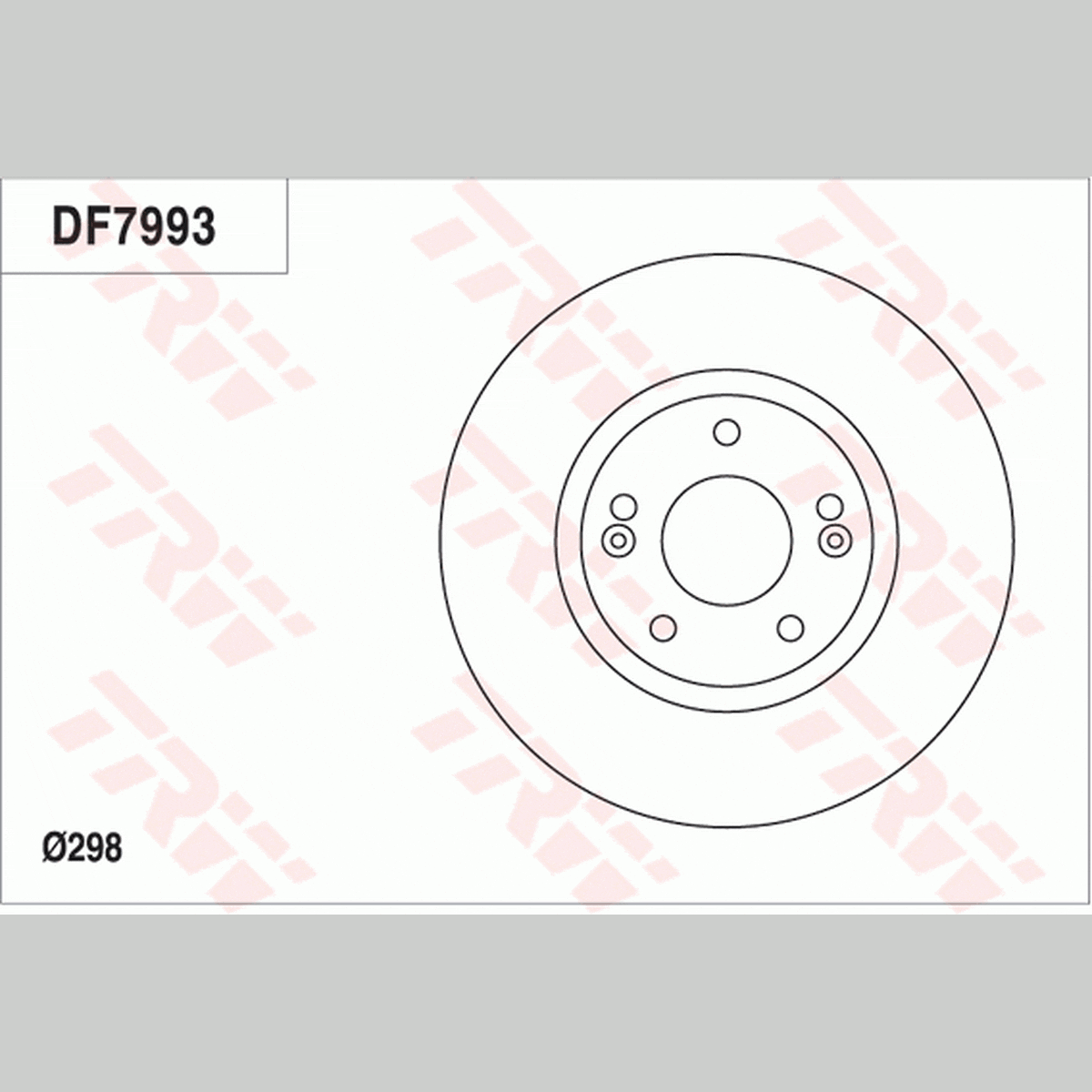 TRW Brake Rotor Single 298mm Front DF7993S