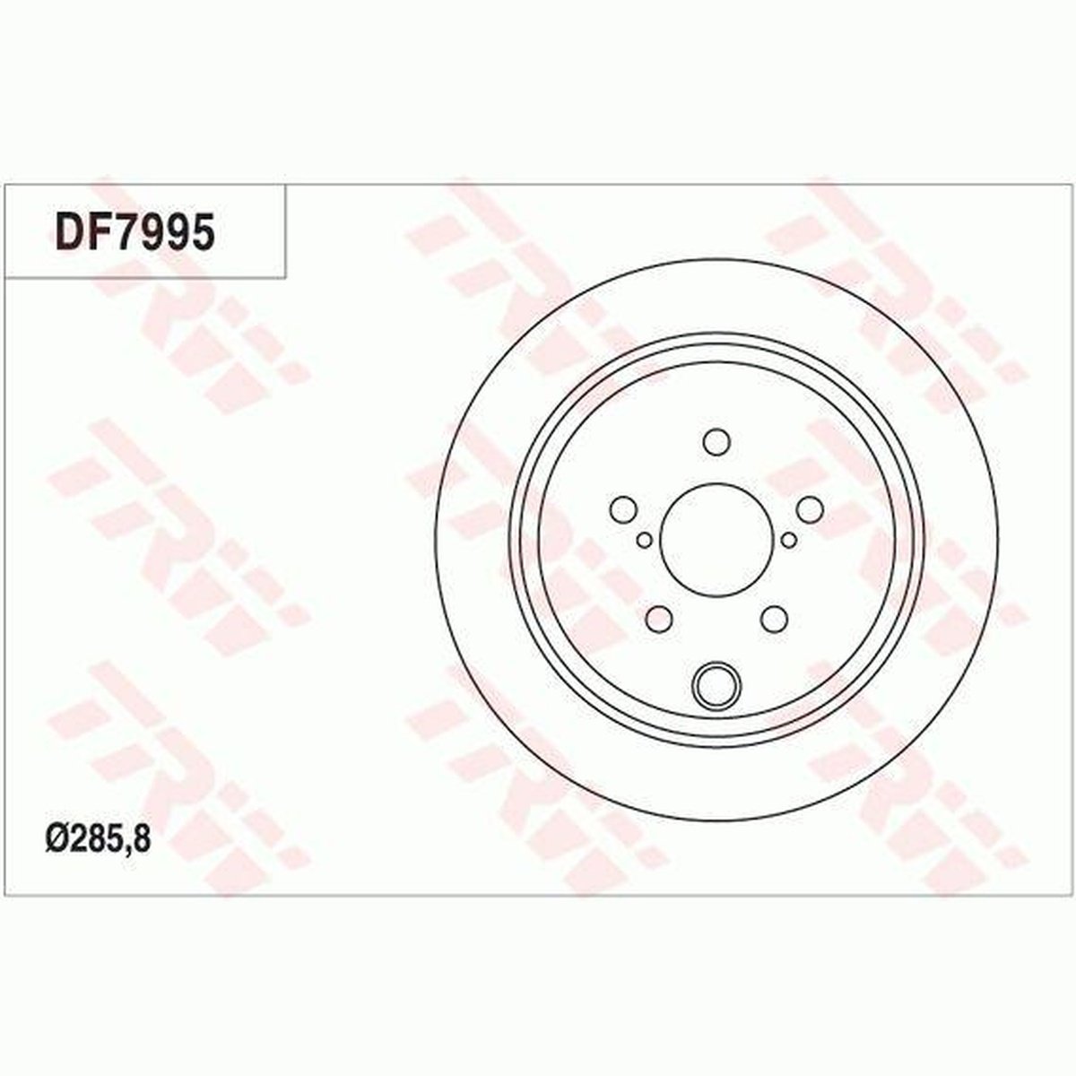 TRW Brake Rotor 285.8mm Rear DF7995S