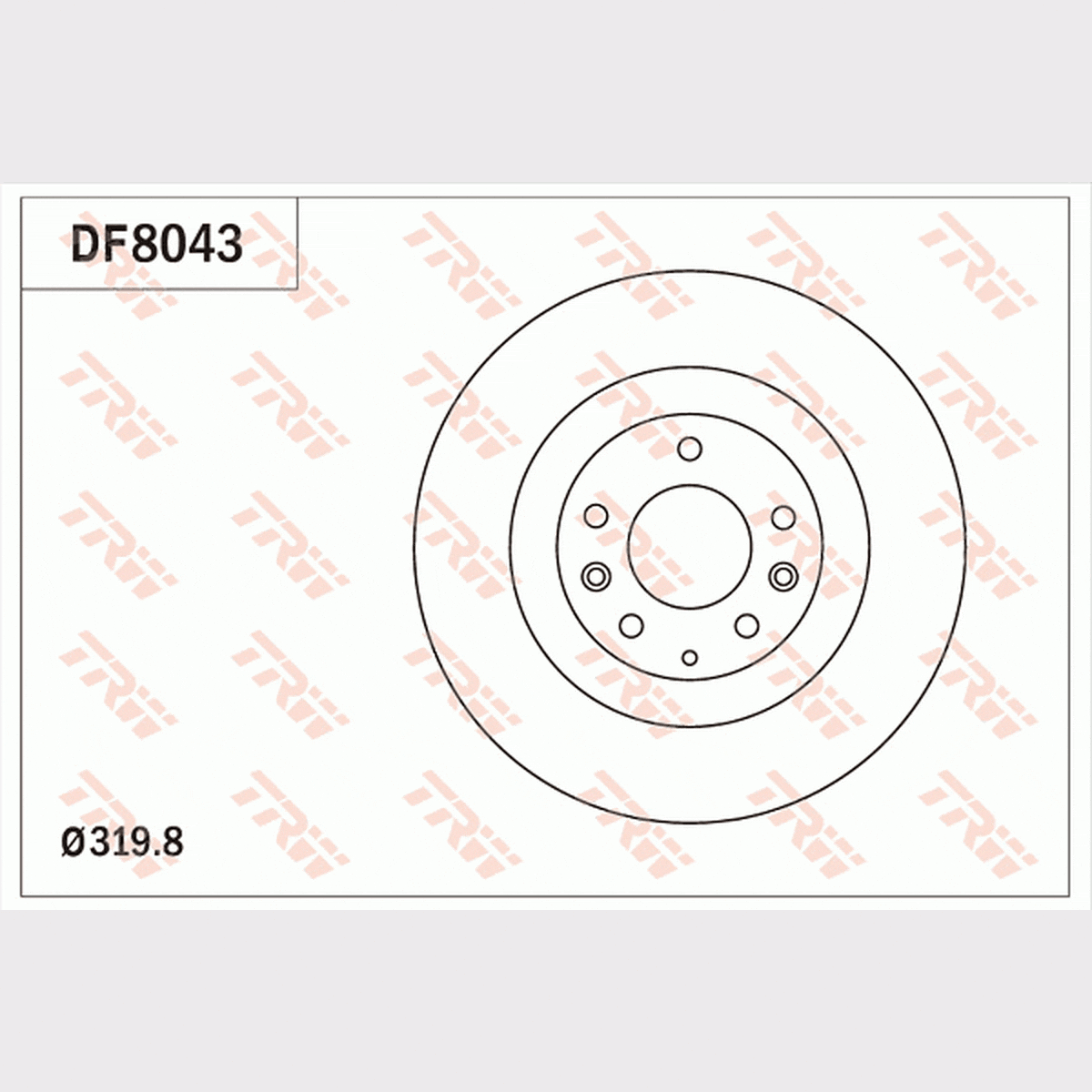 TRW Brake Rotor Front DF8043S