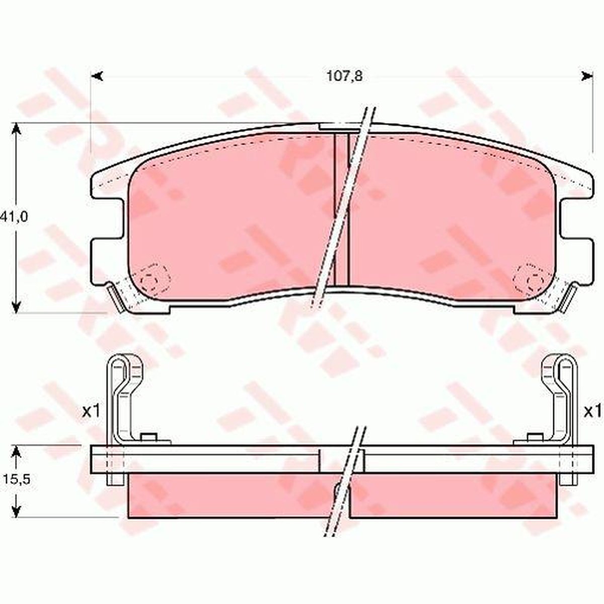 TRW DTEC Brake Pad Set Rear GDB1023DT