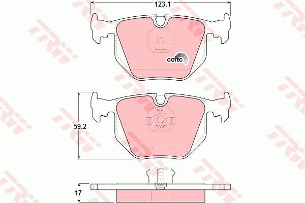 TRW Cotec Brake Pad Set Rear GDB1119