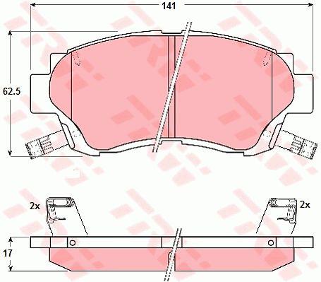 TRW DTEC Brake Pad Set Front GDB1142DT