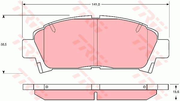 TRW DTEC Brake Pad Set Front GDB1145DT