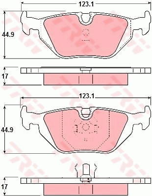 TRW Cotec Brake Pad Set Rear GDB1189