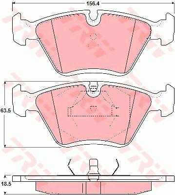 TRW Cotec Brake Pad Set Front GDB1355