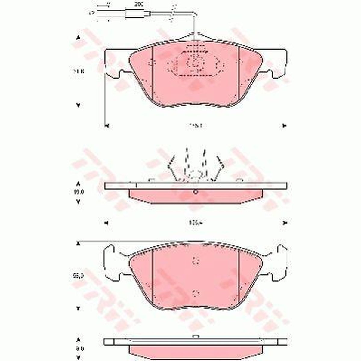 TRW Cotec Brake Pad Set Front GDB1427
