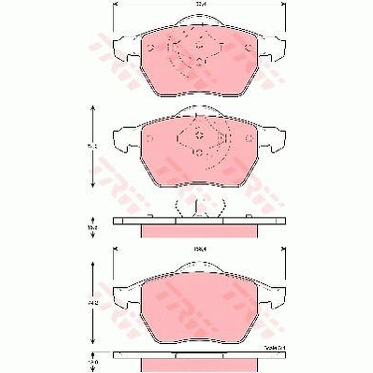TRW Cotec Brake Pad Set Front GDB1429