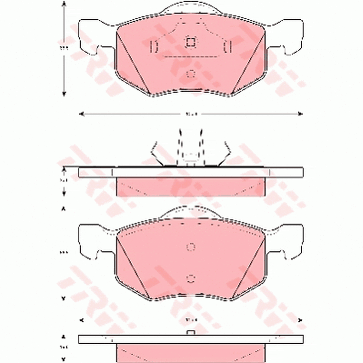 TRW Cotec Brake Pad Set Rear GDB1497