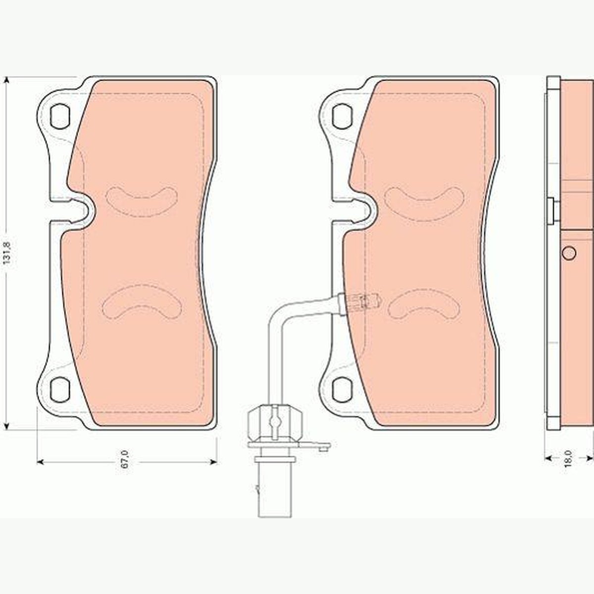 TRW Cotec Brake Pad Set Rear GDB1731