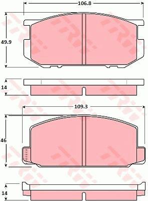 TRW DTEC Brake Pad Set GDB181DT