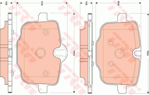 TRW Cotec Brake Pad Set Rear GDB1869