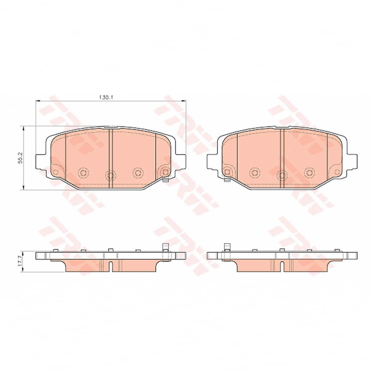 TRW Cotec Brake Pad Set Rear GDB1936