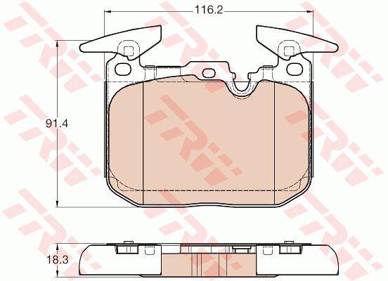 TRW Cotec Brake Pad Set Front GDB1943
