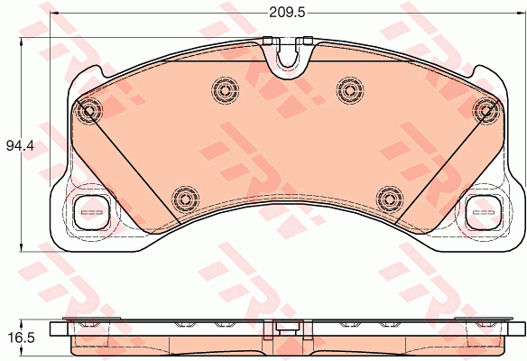 TRW Cotec Brake Pad Set Front GDB1969