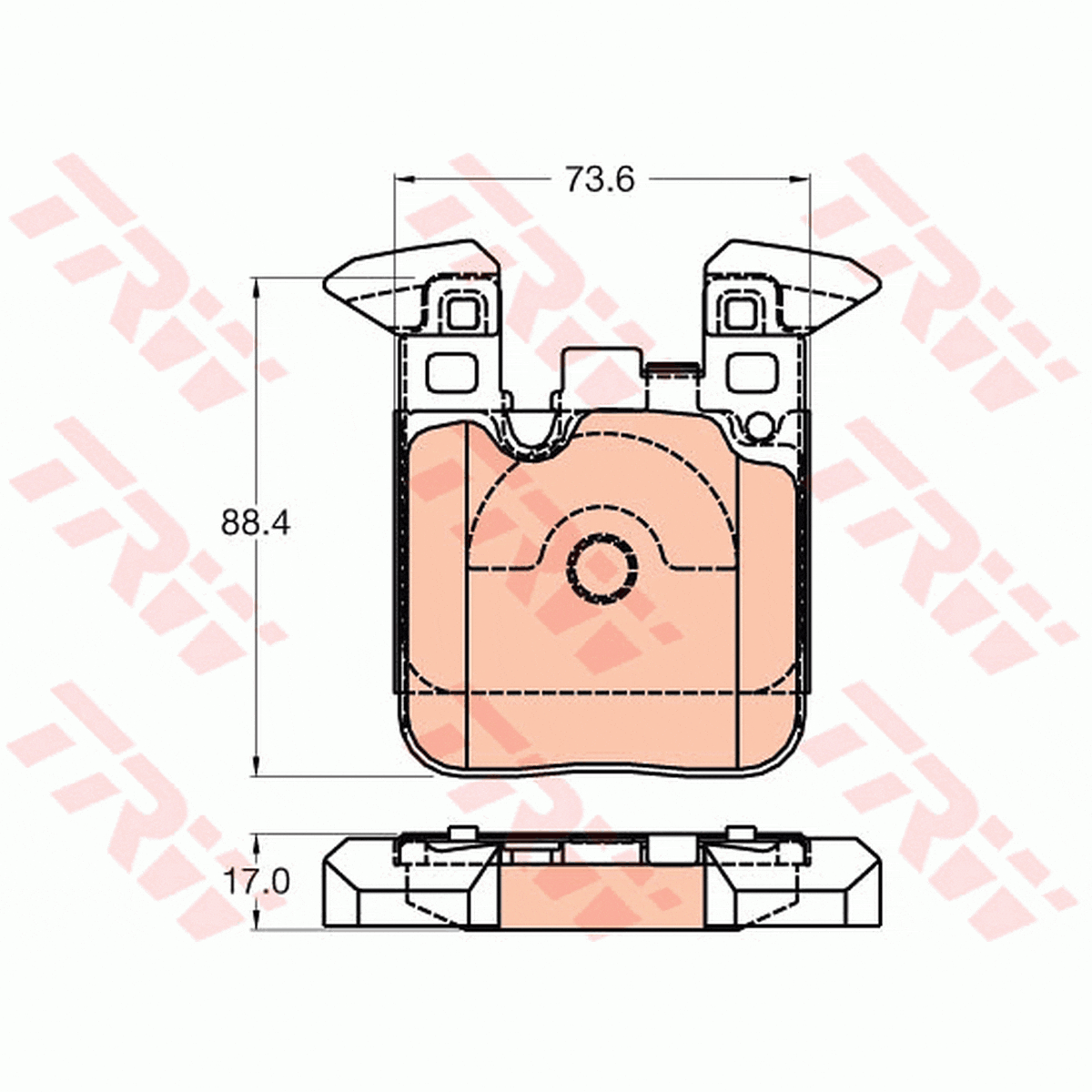 TRW Cotec Brake Pad Set Rear GDB2028