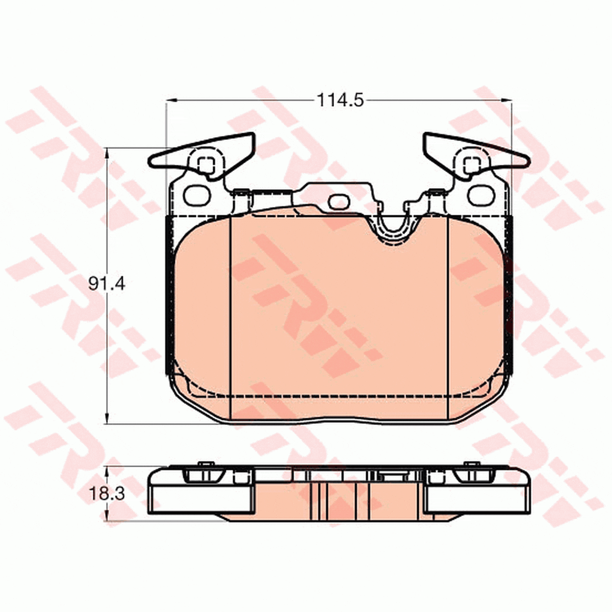TRW Cotec Brake Pad Set Front GDB2031