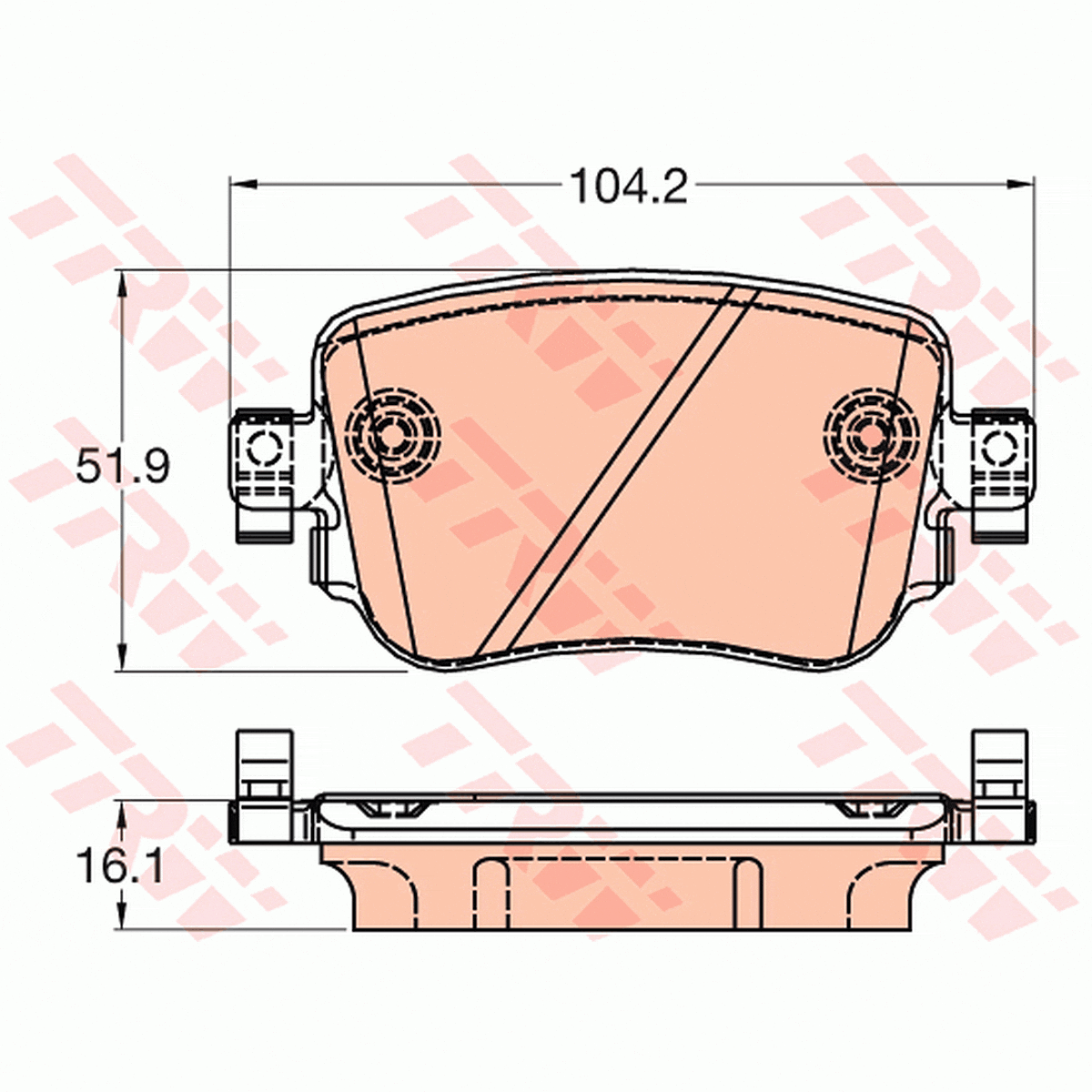TRW Cotec Brake Pad Set Rear GDB2042