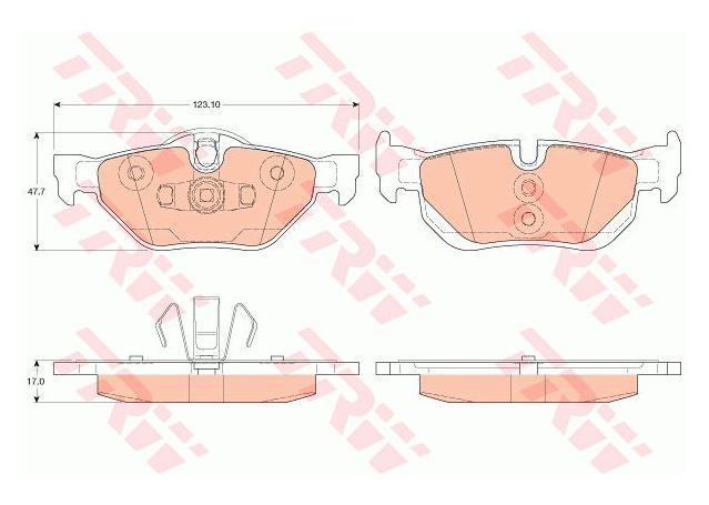 TRW Cotec Brake Pad Set Rear GDB2050