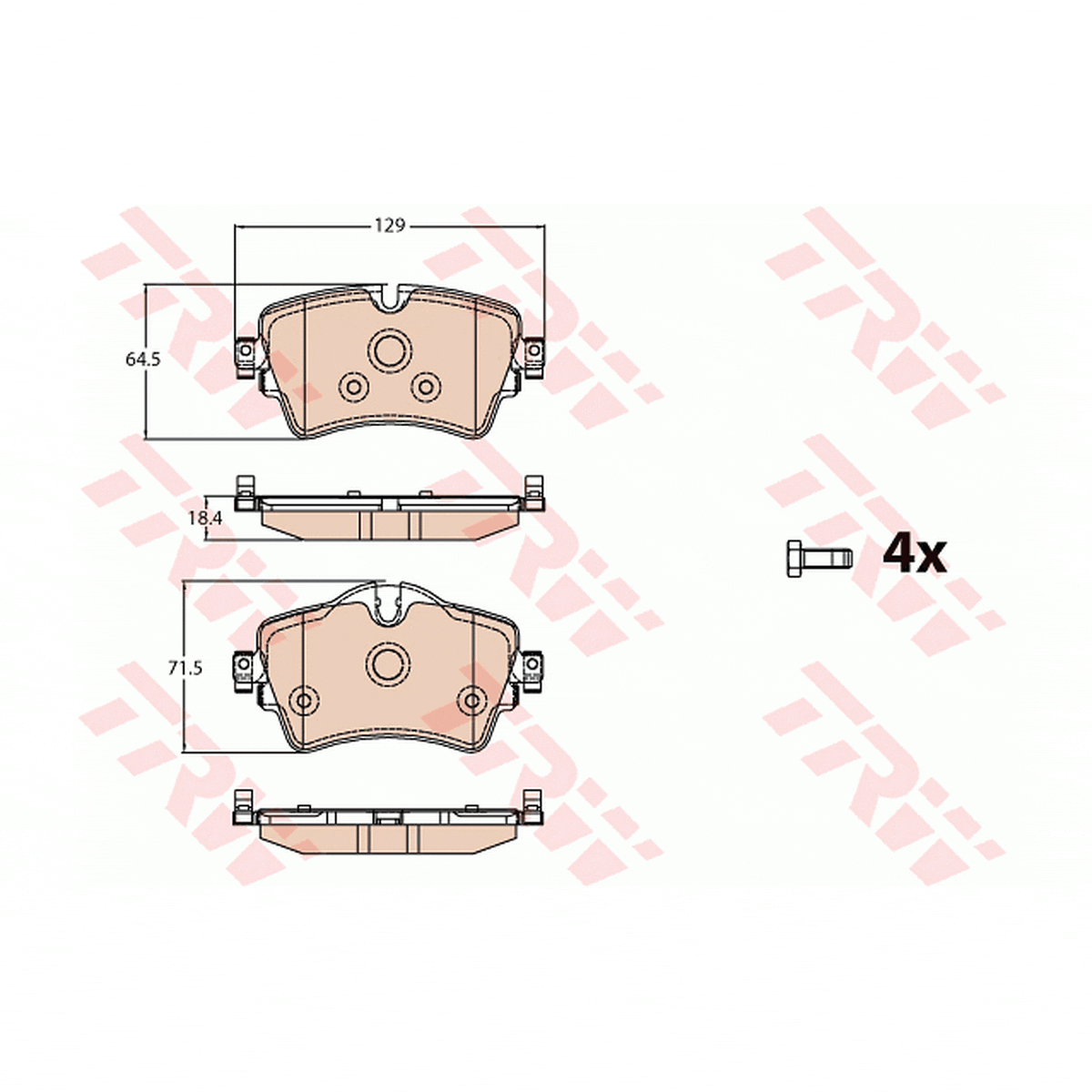 TRW Cotec Brake Pad Set Front GDB2087