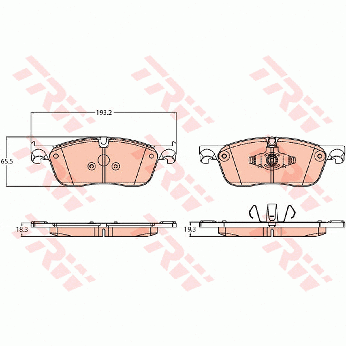 TRW Cotec Brake Pad Set Front GDB2100