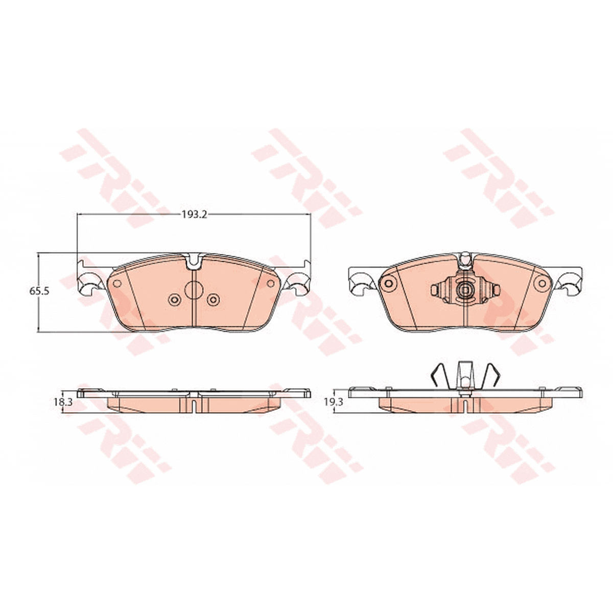 TRW Cotec Brake Pad Set Front GDB2119