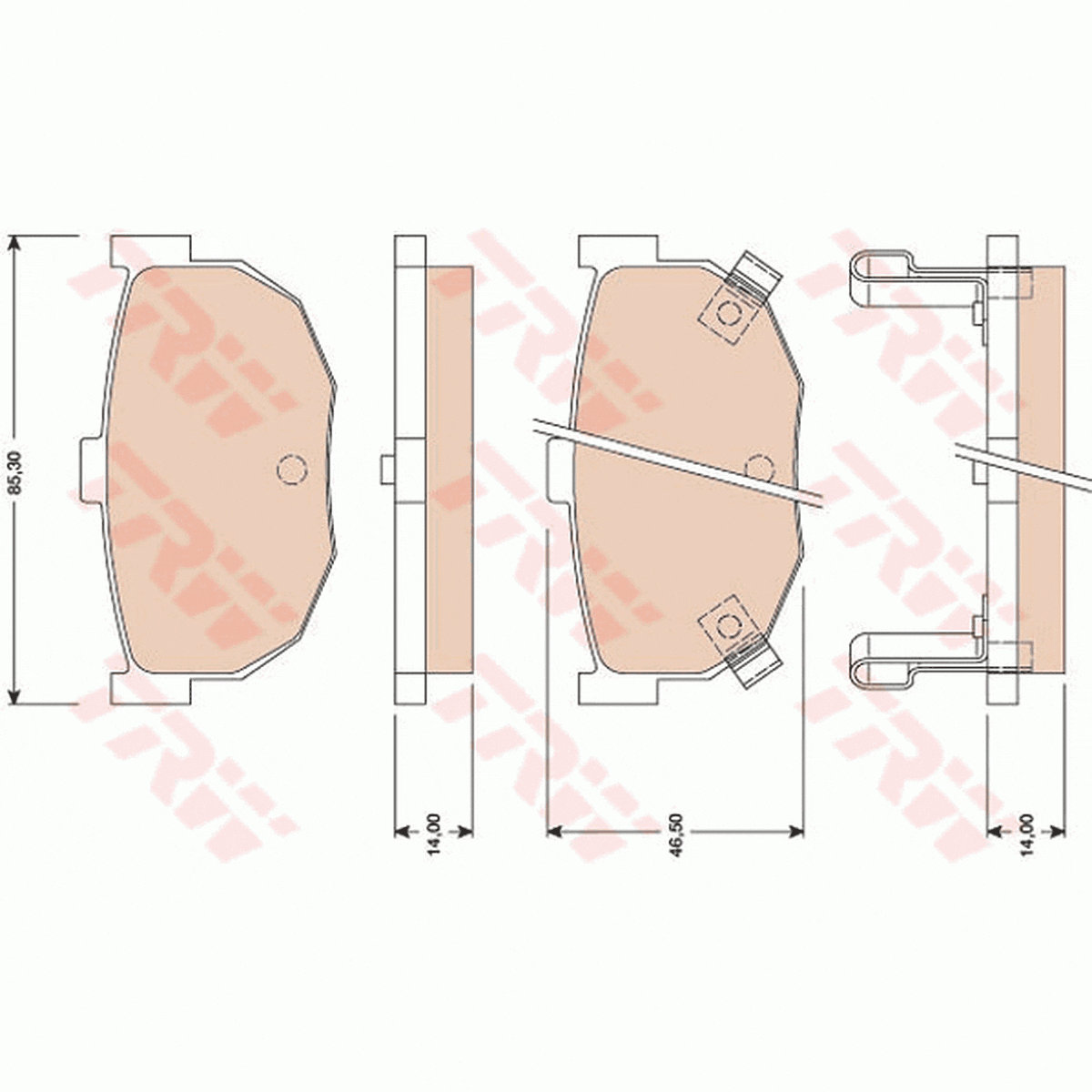TRW DTEC Brake Pad Set Rear GDB3051DT
