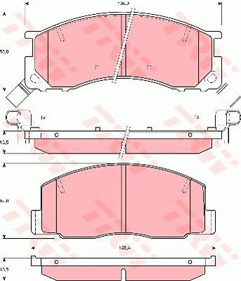 TRW DTEC Brake Pad Set Front GDB3086DT