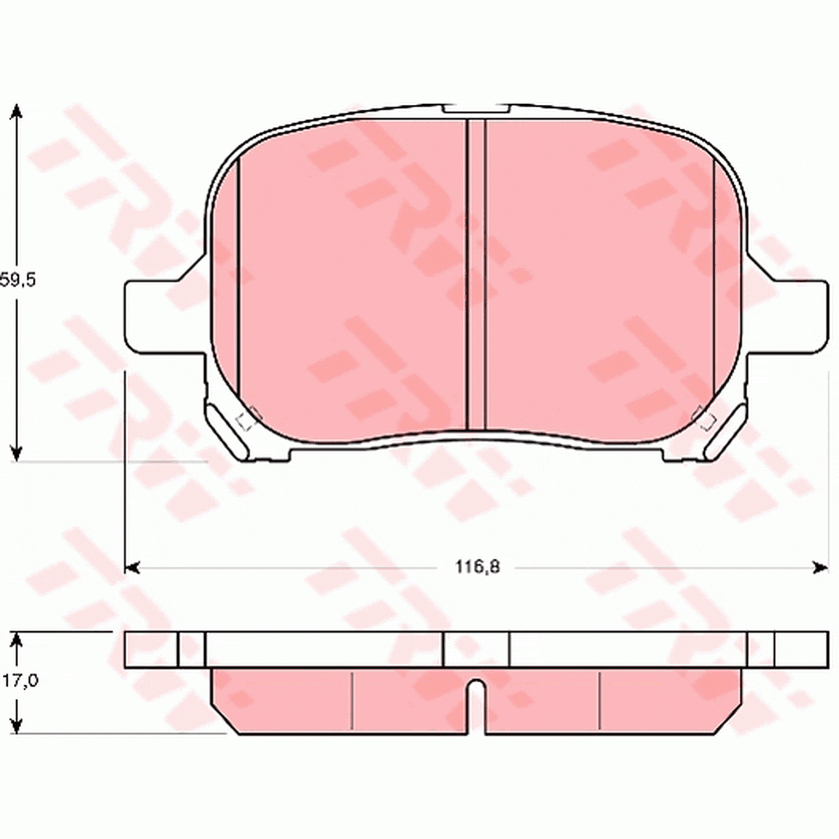 TRW DTEC Brake Pad Set Front GDB3152DT