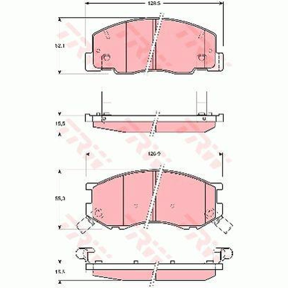 TRW DTEC Brake Pad Set Front GDB3157DT