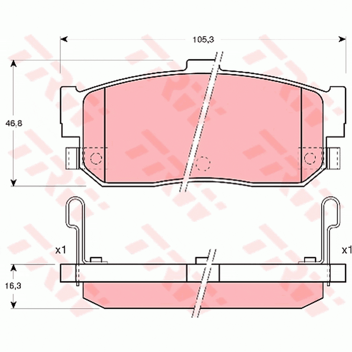TRW DTEC Brake Pad Set Rear GDB3181DT