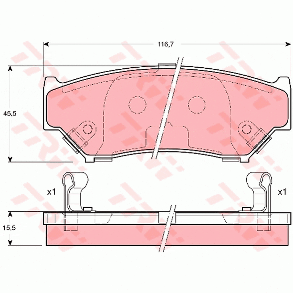 TRW Cotec Brake Pad Set Front GDB3182