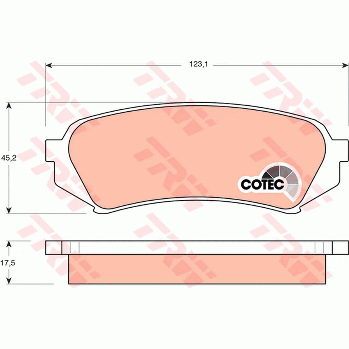 TRW DTEC Brake Pad Set Rear GDB3198DT