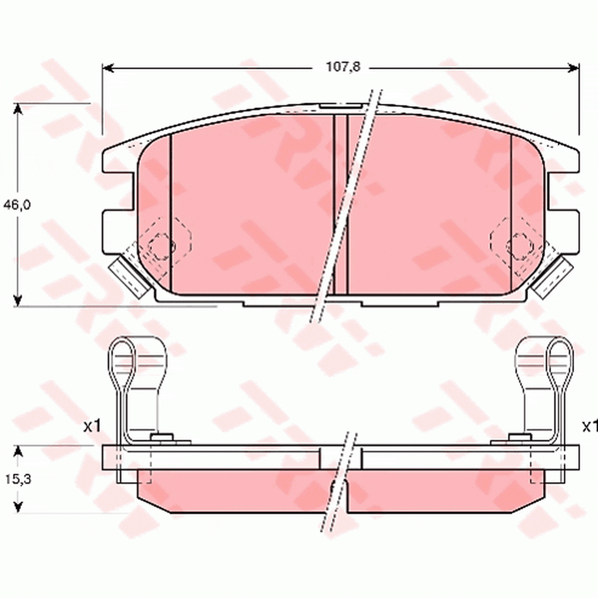 TRW DTEC Brake Pad Set Rear GDB3199DT