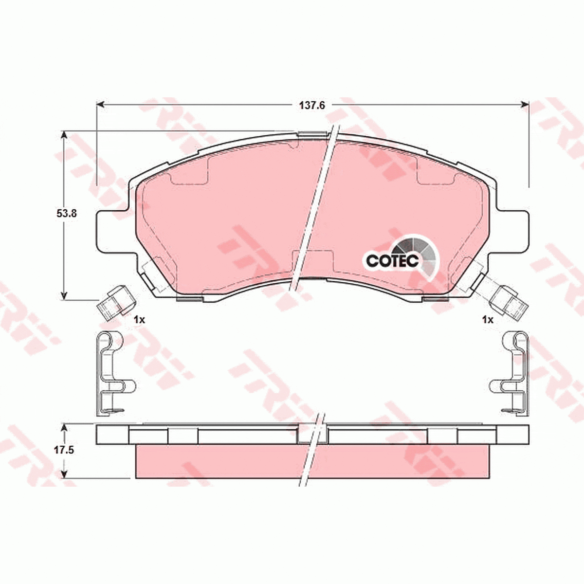 TRW DTEC Brake Pad Set Front GDB3205DT