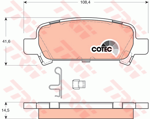 TRW DTEC Brake Pad Set Rear GDB3223DT